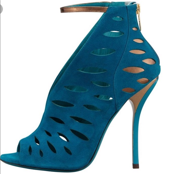 Jimmy Choo Tamera Ankle-Wrap Blue Sandal. - Picture 1 of 4